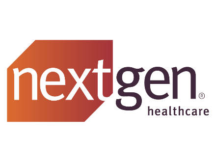 NextGen logo, futuristic green and black text with icon